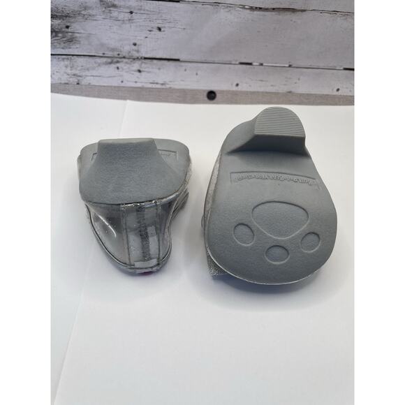 Build A Bear Cinderella Glass Slippers Silver Clear Sparkle Heel W/ Gem Bow 2014 - Picture 4 of 4